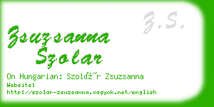 zsuzsanna szolar business card